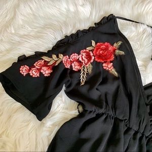 Haute Rogue | Floral Embroidered Romper